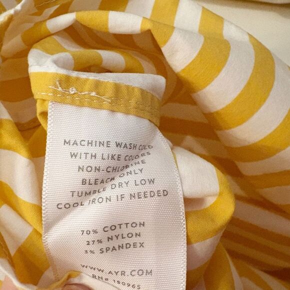 AYR Deep End Buttondown Shirt Size M Yellow Stripe $145.00 - Picture 12 of 12
